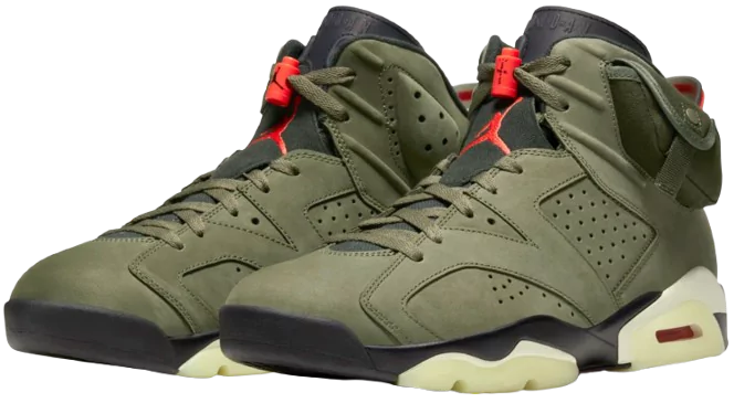 Side View of Jordan 6 Retro Travis Scott